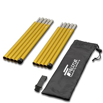アルミテントポール 2セット入り 直径16mm 分割式 超々ジュラルミン 少人数 Amazon | FIELDOOR アルミテントポール 2セット入り (5本連結